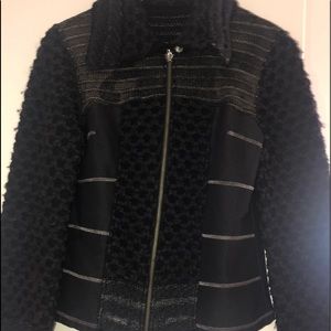 Fabulous black and silver sweater jacket.